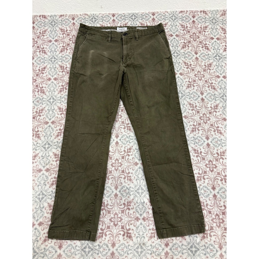 Goodfellow & Co Every Wear Chino Athletic Fit Pants Olive Green 33x30